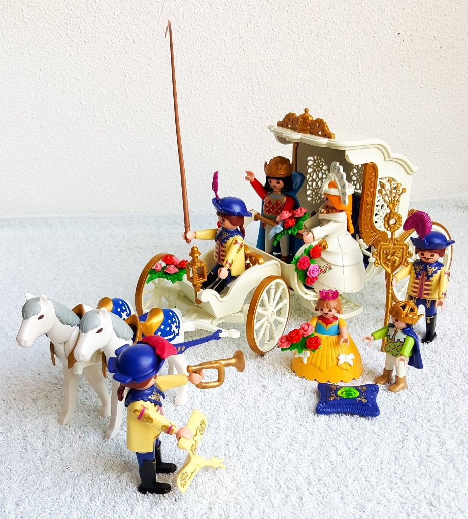Playmobil Prinsessentrouwkoets 4258 met boekje, Kinderen en Baby's, Ophalen of Verzenden, Zo goed als nieuw, Complete set
