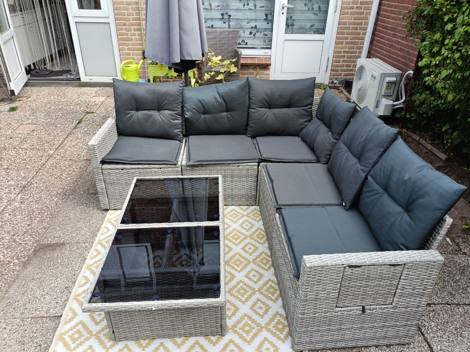 louche set, Tuin en Terras, Tuinsets en Loungesets, Ophalen, 5 zitplaatsen, Rotan, Nieuw