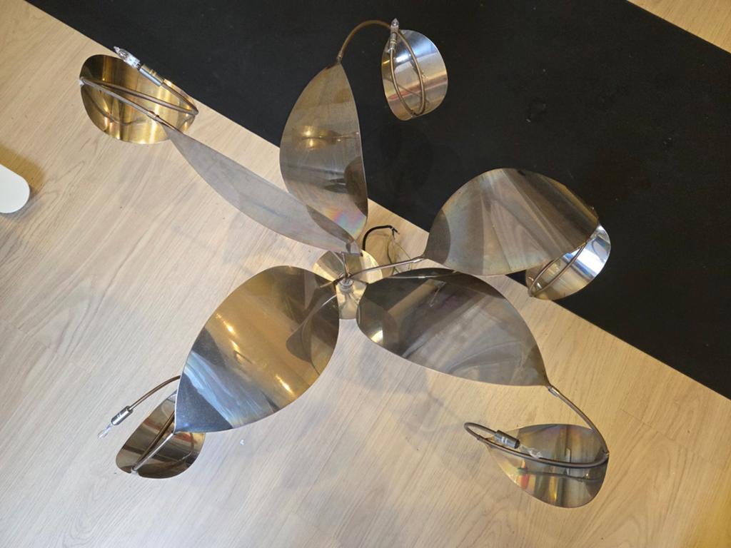 Set: Plafondlamp en Staande Lamp - Halogeen, Huis en Inrichting, Lampen | Vloerlampen, Zo goed als nieuw, 150 tot 200 cm, Metaal