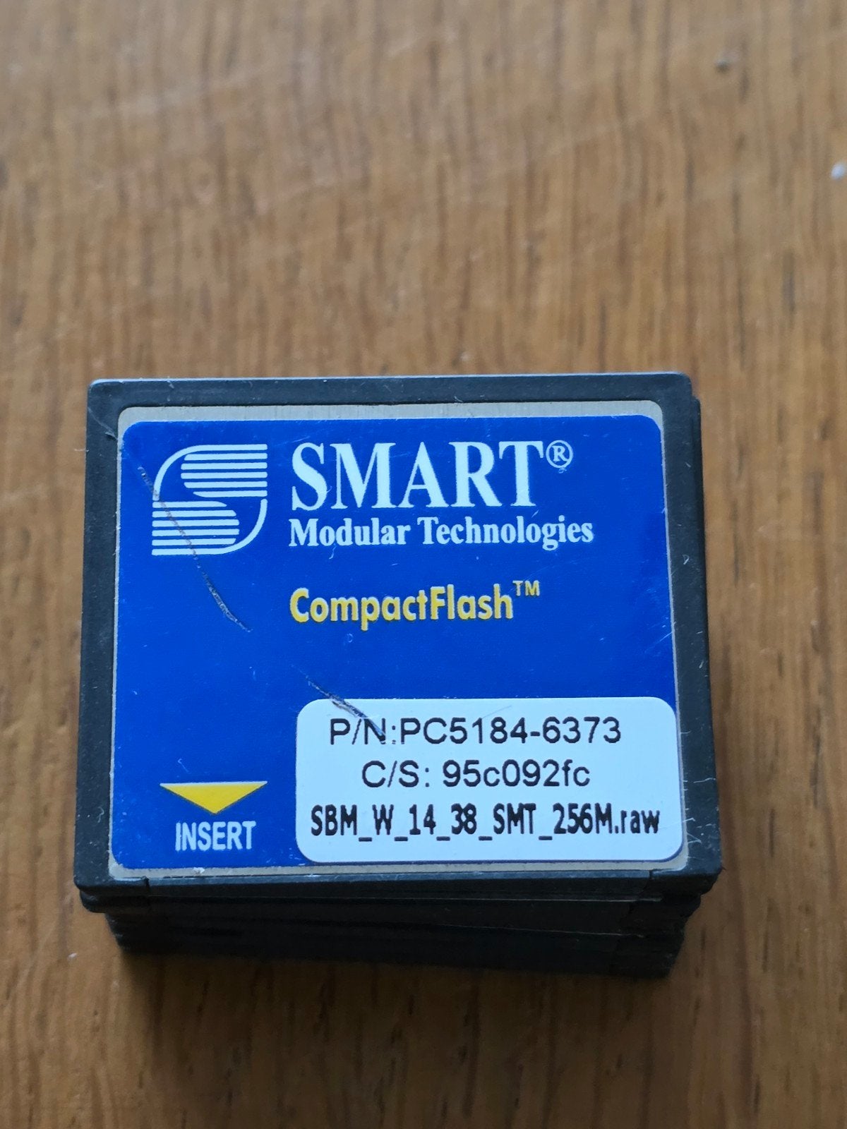 SMART CompactFlash Kaart 256MB SBM_W_14_38_SMT_256M.raw, Gebruikt, SMART Modular Technologies, Minder dan 2 GB, Ophalen of Verzenden