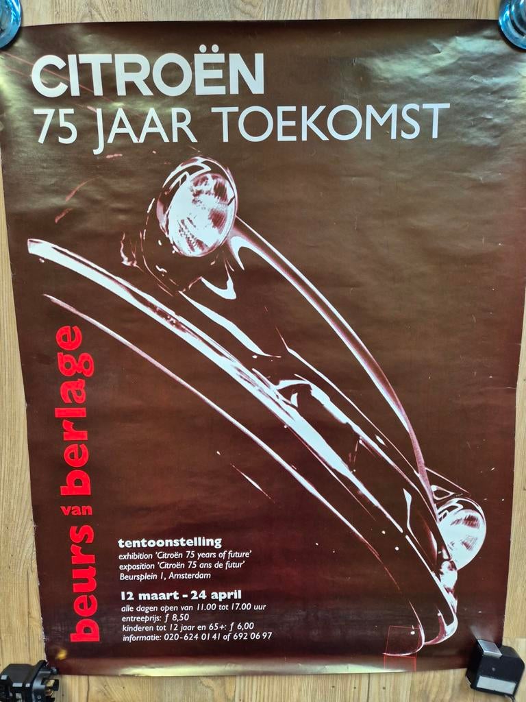Poster tentoonstelling Citroën 75 jaar Toekomst 1994, Verzenden, A1 t/m A3, Reclame, Rechthoekig Staand