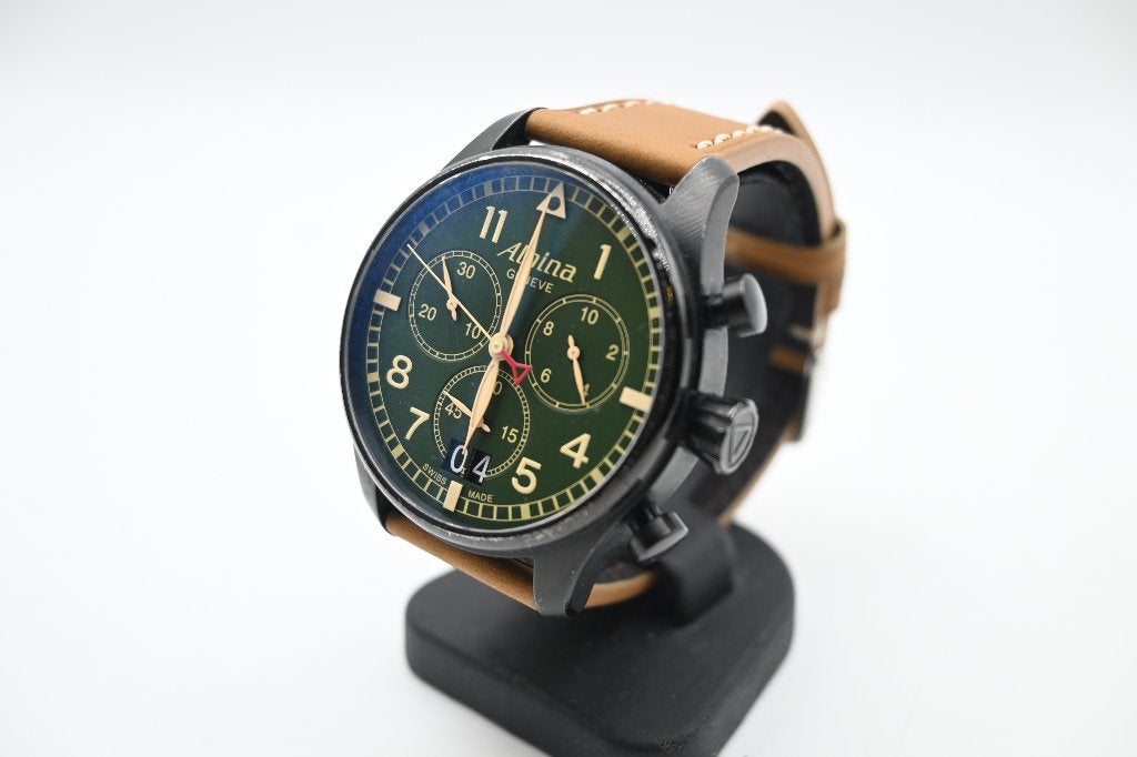 Alpina Startimer Pilot Big Date Chronograaf Horloge, Alpina, Chemin de la Galaise 11, 1228 Plan-les-Ouates, Zwitserland, Ophalen of Verzenden
