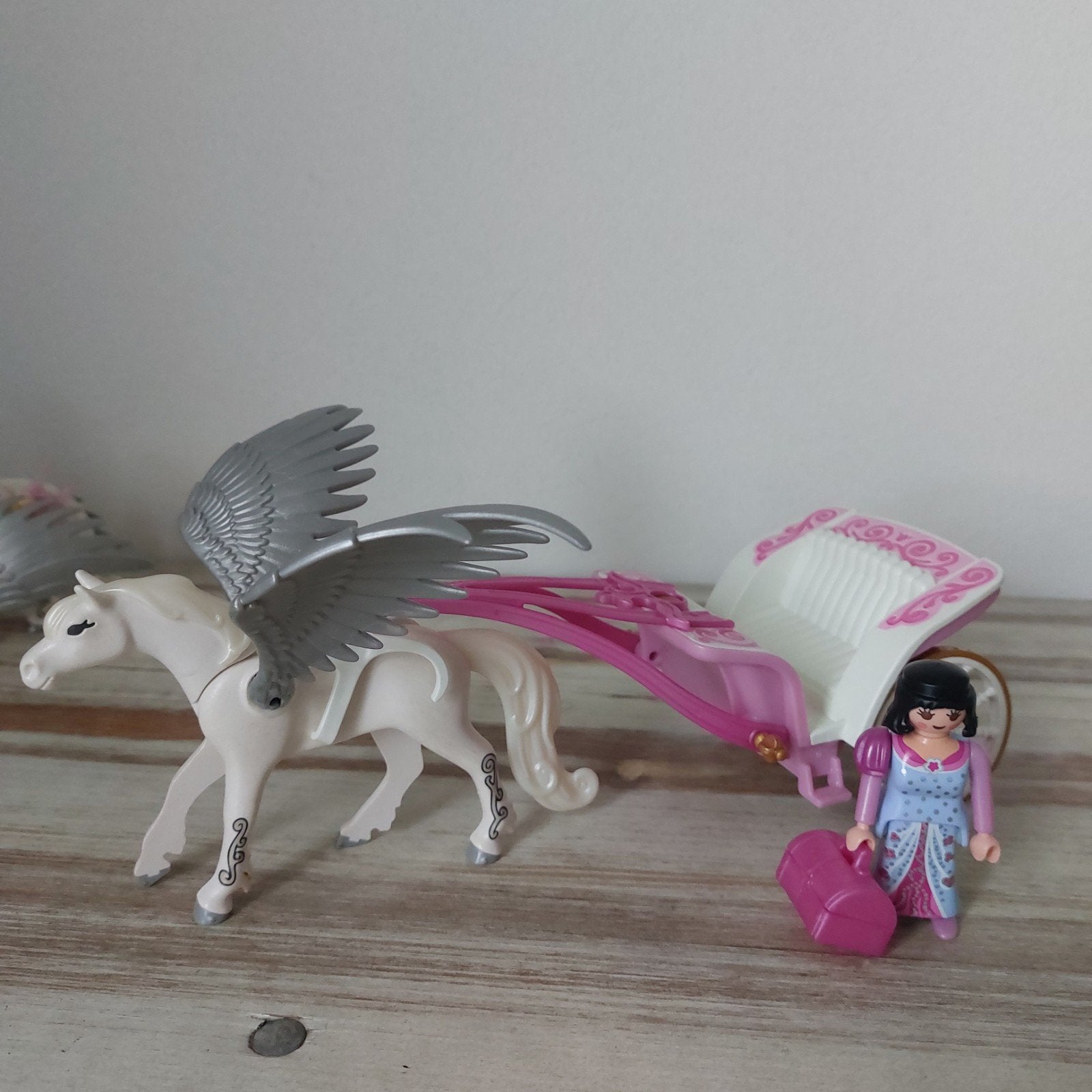 Playmobil Pegasus met koets en prinses, Kinderen en Baby's, Speelgoed | Playmobil, Ophalen of Verzenden, Gebruikt