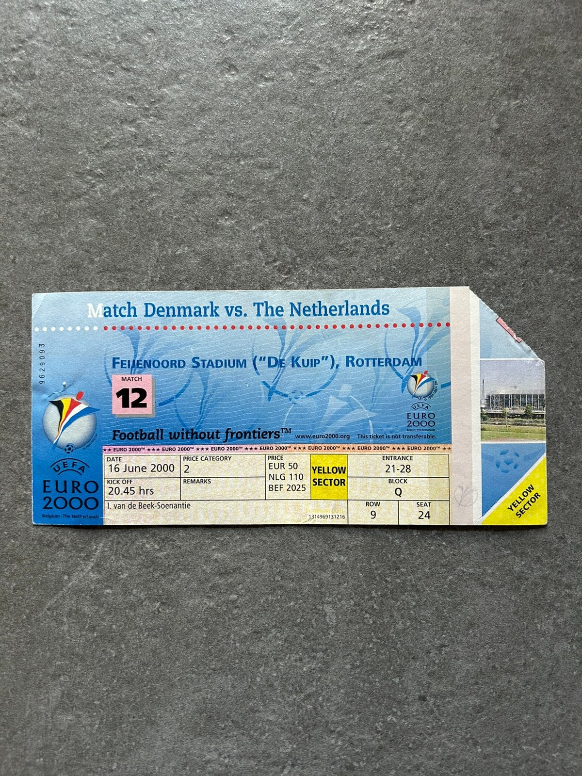 Denemarken - Nederland ticket, Ophalen of Verzenden, Overige binnenlandse clubs, Overige typen