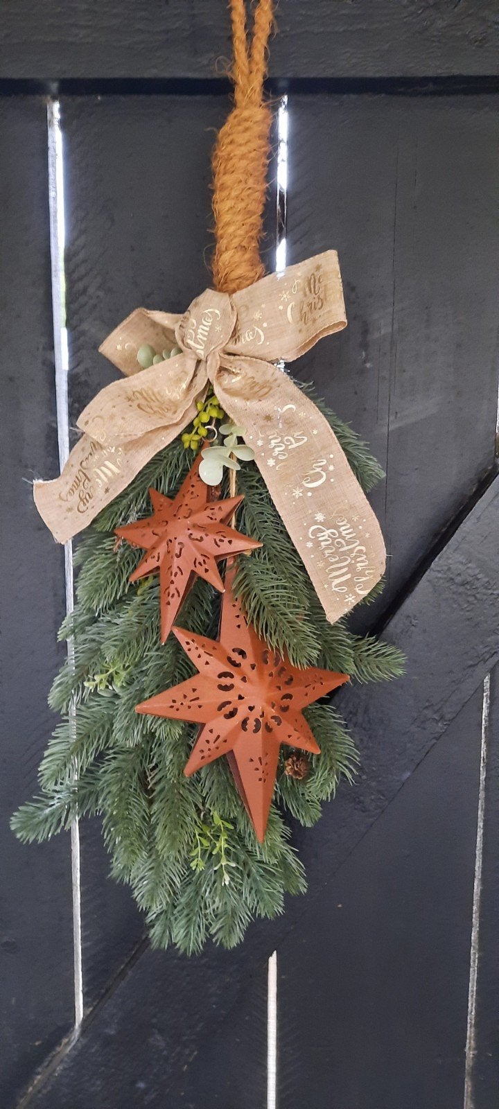 Kersttoef toef kerstdecoratie groen kerst stoer sober, Ophalen, Zo goed als nieuw