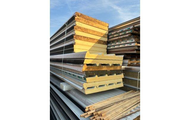 Sandwichpanelen B-keus diverse diktes en kleuren, Ophalen, Gebruikt, Overige materialen