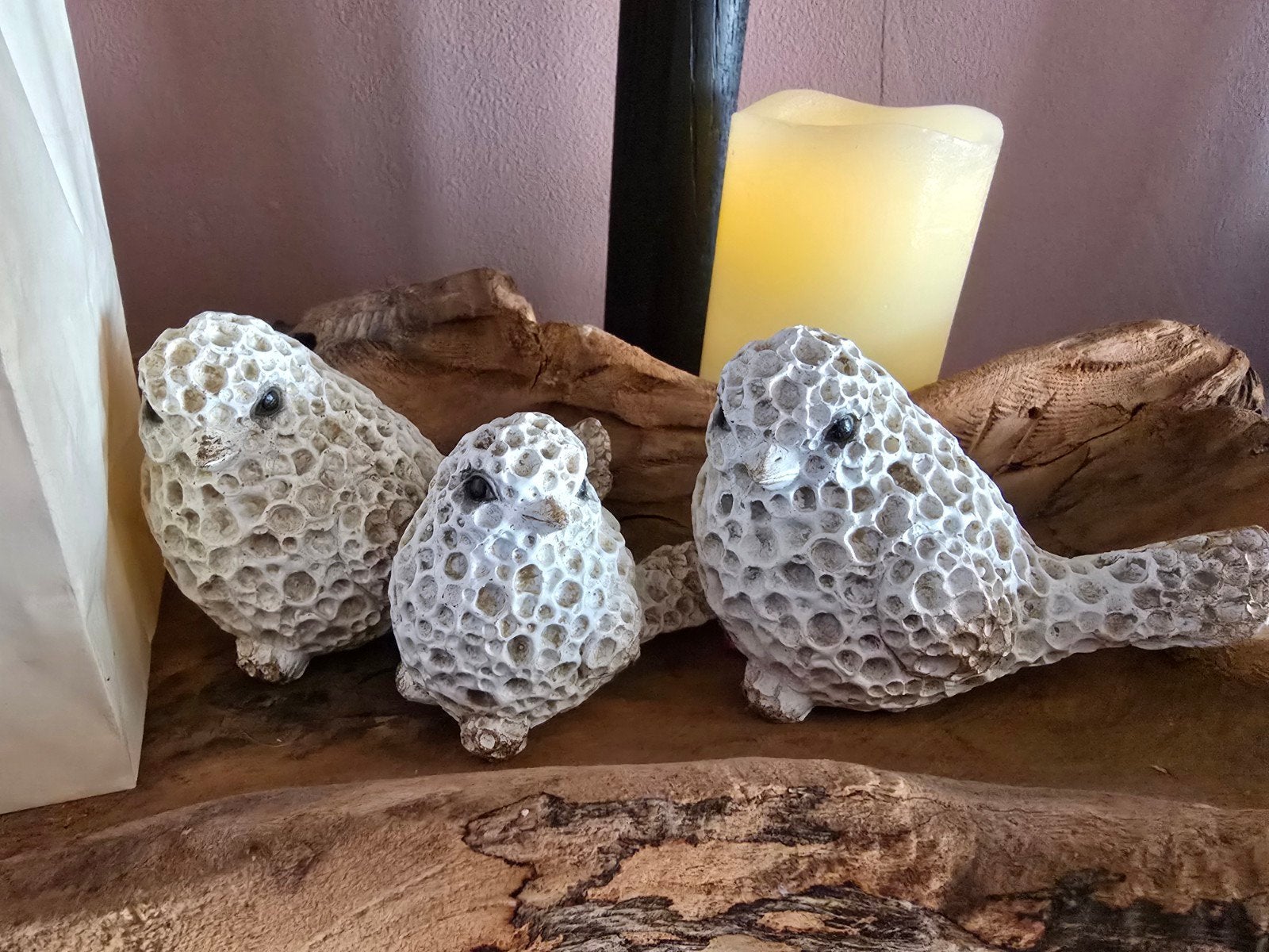 *NIEUW* SET DECORATIEVE VOGELS KORAAL LOBERON - ZIE ADVERTEN, Ophalen of Verzenden, Nieuw
