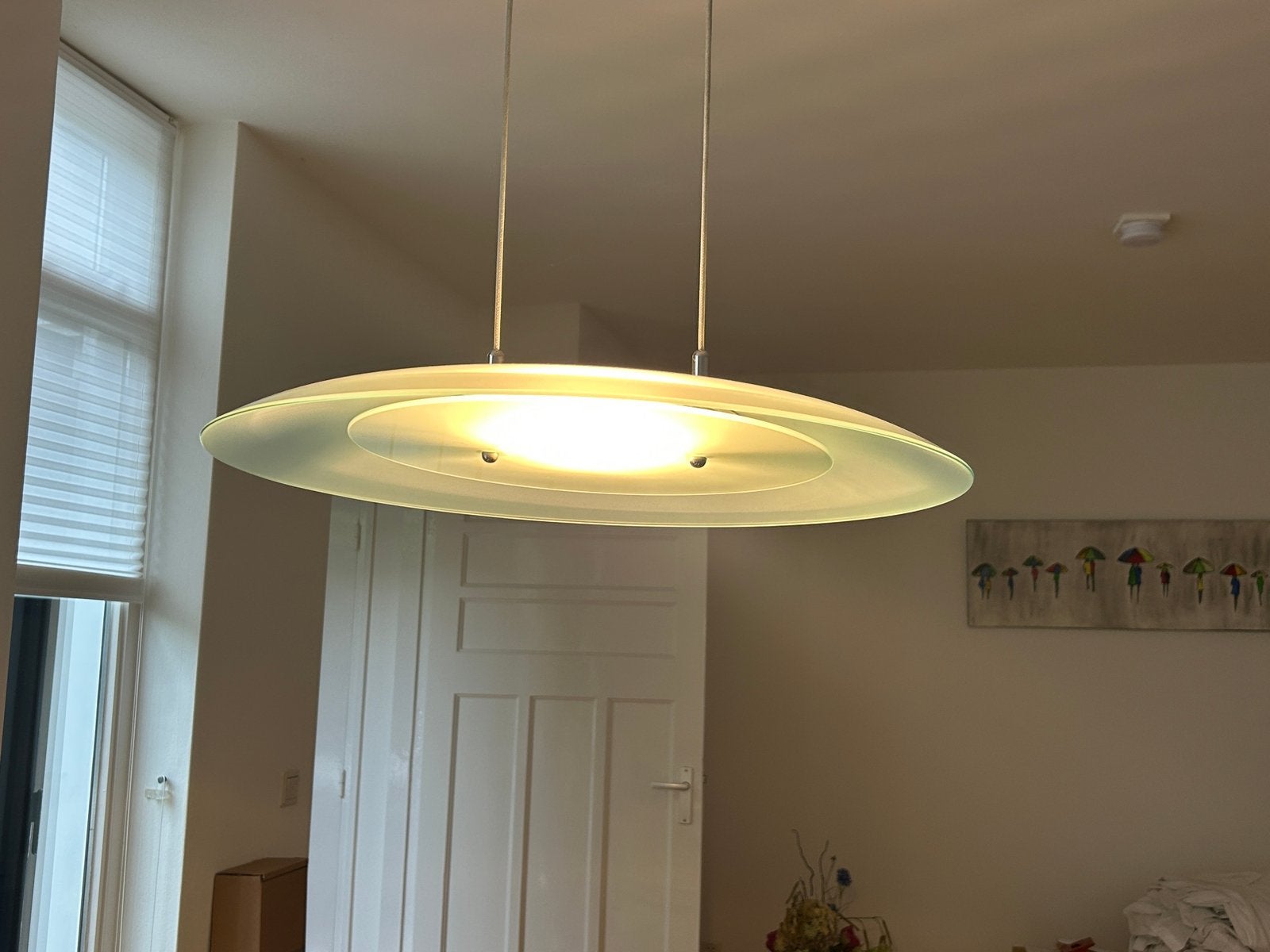 Italiaanse design hanglamp (Studio Italia OVI) - Mat glas', Ophalen, Gebruikt, Glas