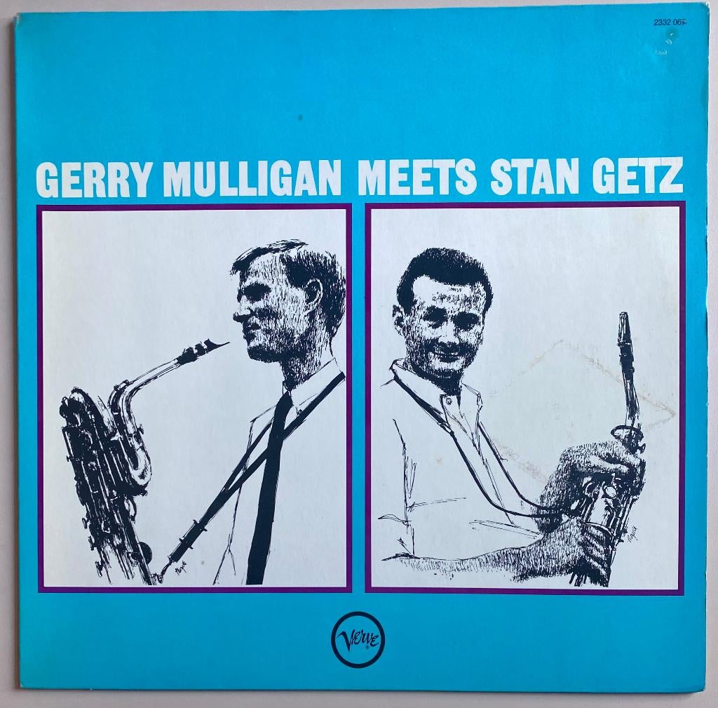 Gerry Mulligan - Gerry Mulligan Meets Stan Getz lp, Ophalen of Verzenden, Zo goed als nieuw, 12 inch