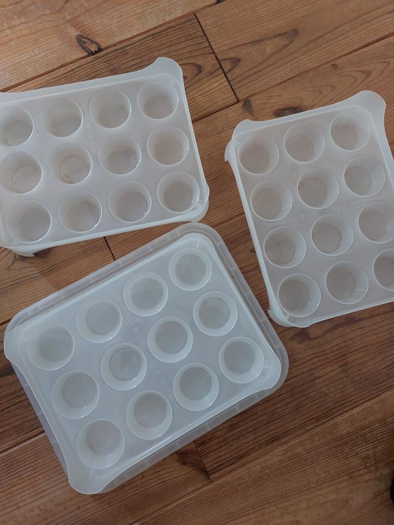 Cupcake bewaar/ vervoer box voor 36 Cupcakes - Kunststof, Ophalen, Kunststof, Wit, Overige merken