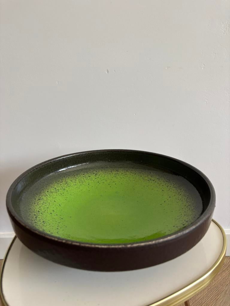 Unieke Vintage Matcha Kom (Chawan) Duits Keramiek fat lava, Ophalen of Verzenden