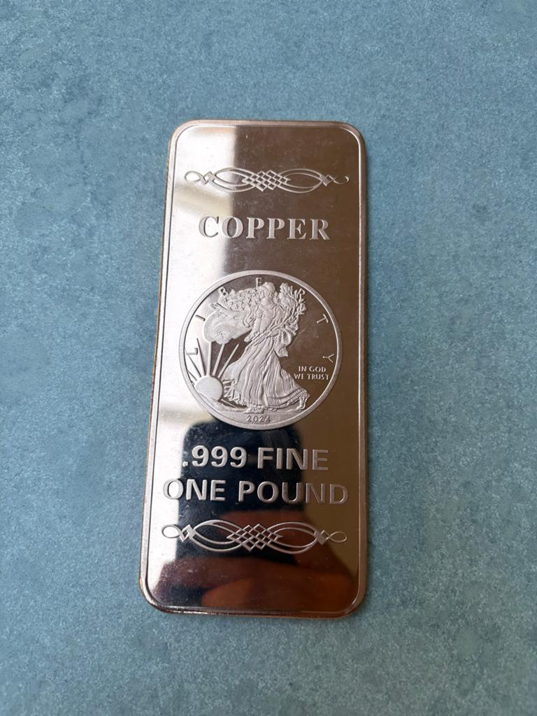10x Koper Baar - .999 Fijn - One Pound American Eagle, Ophalen of Verzenden, Koper