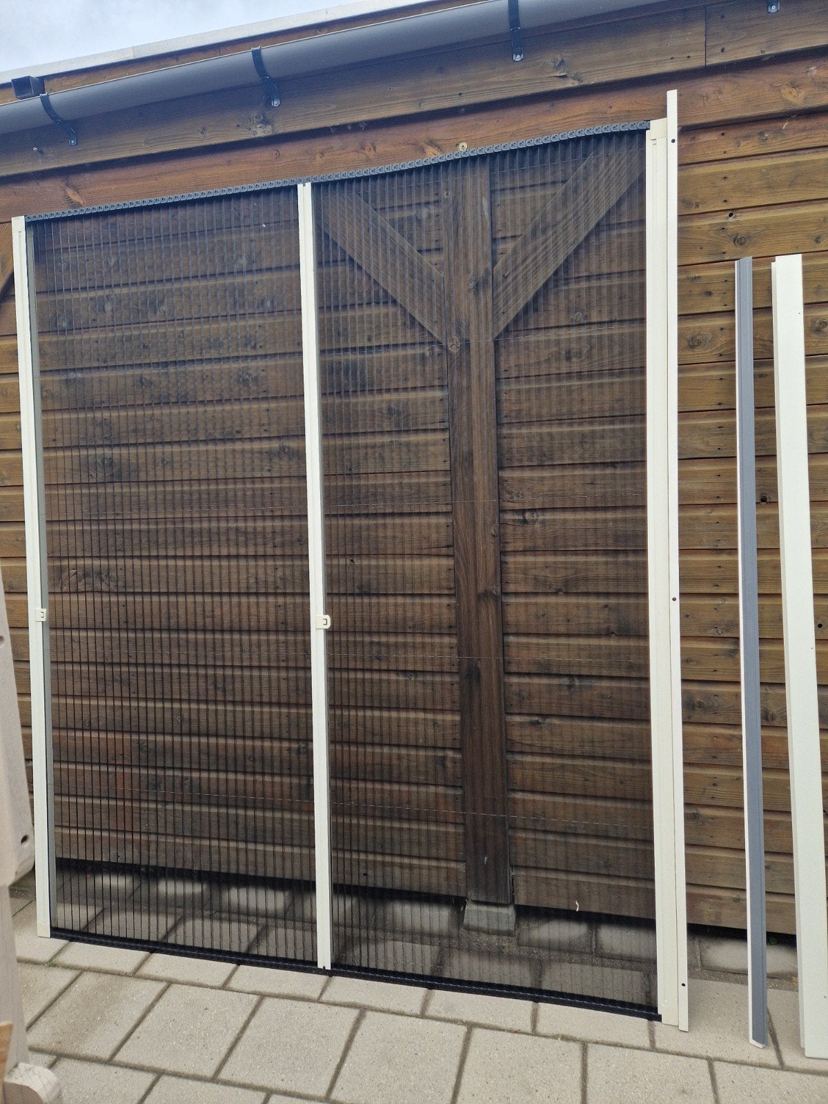 dubbele plissé hor, Ophalen, 120 cm of meer, Hordeur