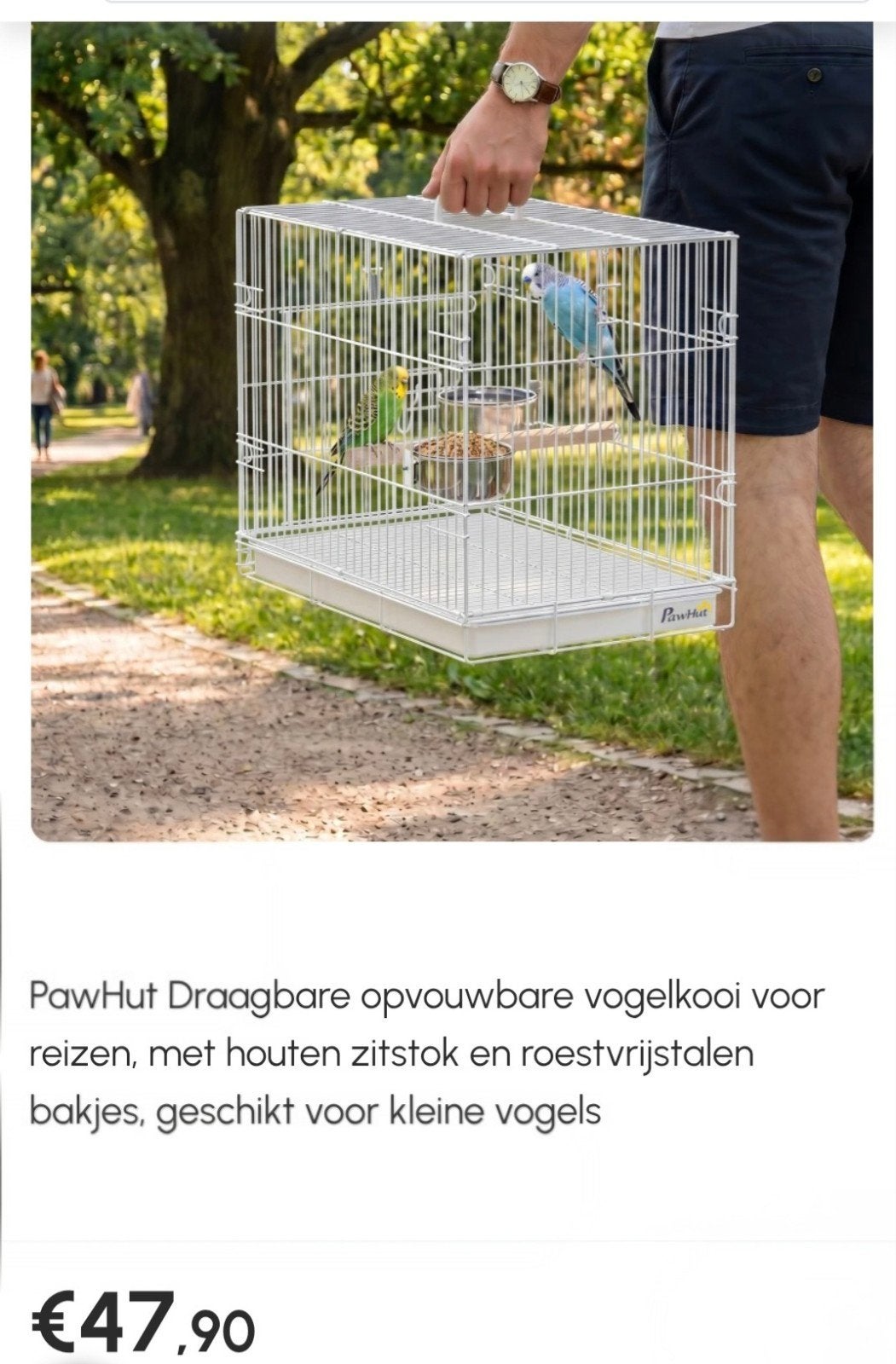 draagbare vogelkooi, Dieren en Toebehoren, Vogels | Hokken en Kooien, Ophalen, Metaal, Vogelkooi