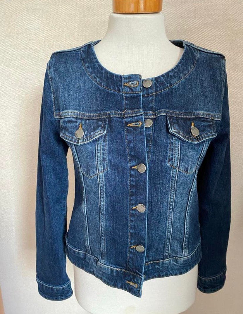 Steps spijkerjasje denim blauw | Maat S (36), Kleding | Dames, Blauw, Ophalen of Verzenden, Zo goed als nieuw, Jasje