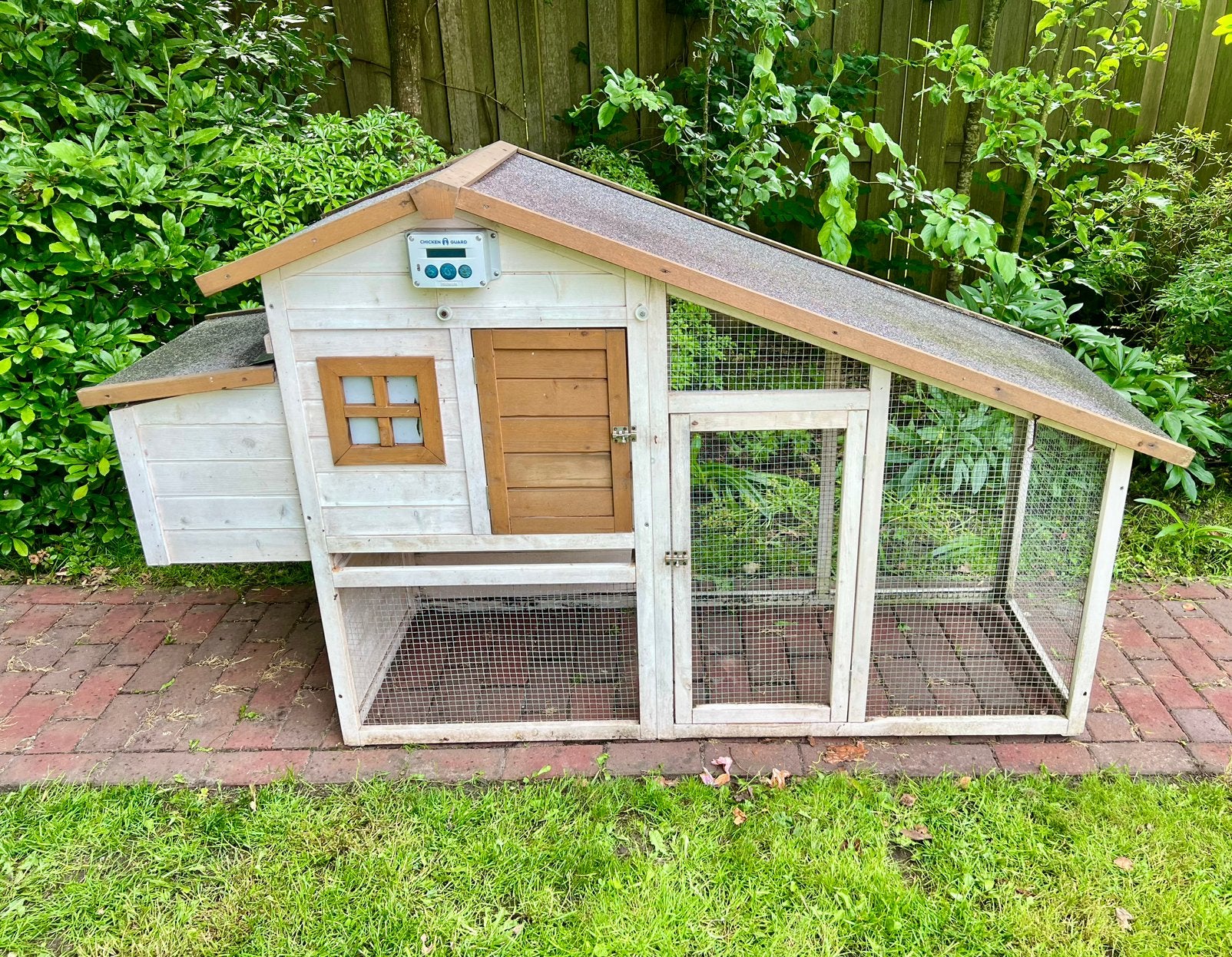 Mooi kippenhok met automatische deur, leghok, 195 cm lang, Dieren en Toebehoren, Pluimvee | Toebehoren, Ophalen, Kippenhok of Kippenren