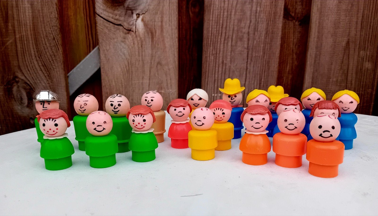 Verzameling vintage Fisher Price Play Family poppetjes, Ophalen of Verzenden, Gebruikt