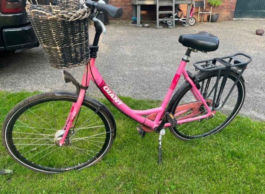 Roze Giant fiets met mand, Ophalen, Gebruikt, 26 inch of meer