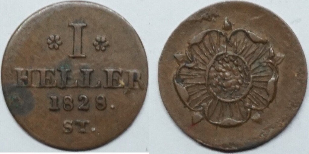 Heller 1828, Lippe, Paul Alexander Leopold, Ophalen of Verzenden, Duitsland, Losse munt