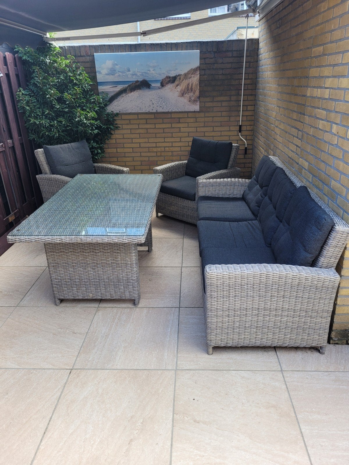 Mooie loungeset van Intratuin uit 2017, Ophalen, 5 zitplaatsen, Gebruikt, Bank
