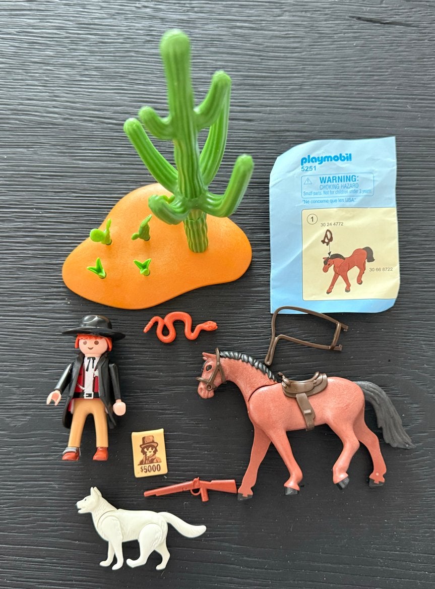 Playmobil Western set met cowboy, paard en accessoires, Ophalen of Verzenden, Gebruikt