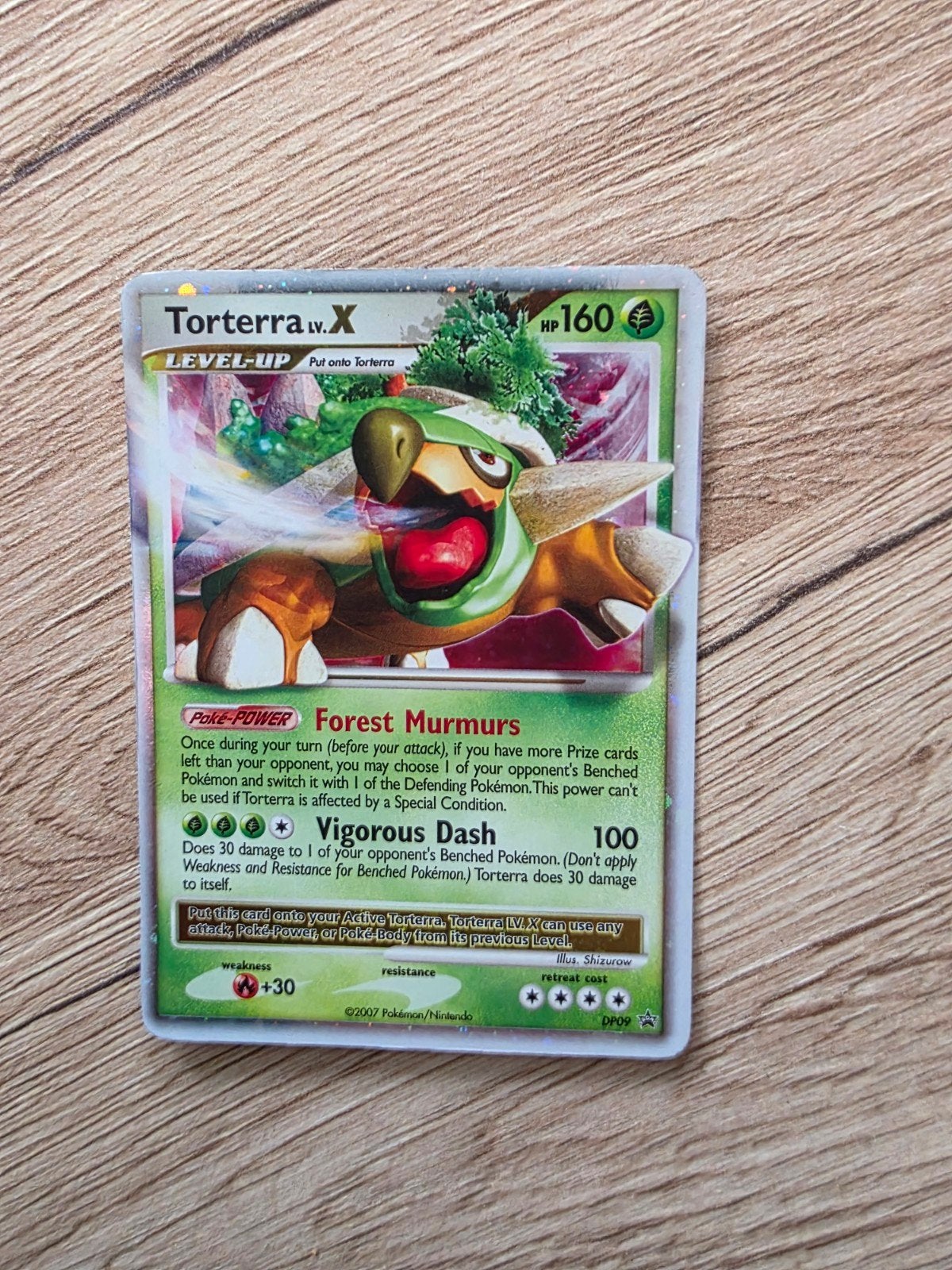 Torterra LV.X Pokémon Kaart - DP09 - Zeer Goede Staat, Ophalen of Verzenden, Zo goed als nieuw, Losse kaart