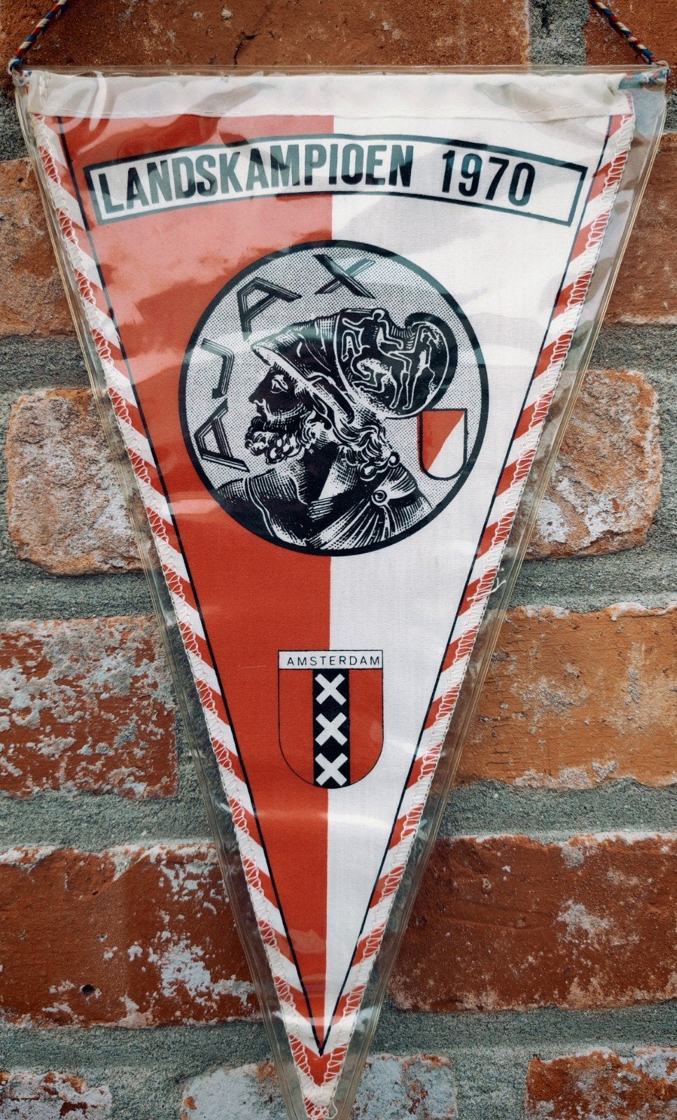 1970 Ajax landskampioen prachtige vintage vaan, Ophalen of Verzenden