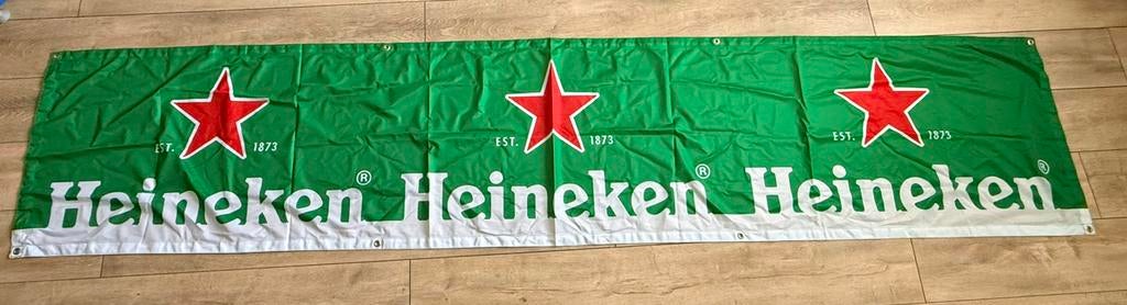 Heineken vlag 300x60, Ophalen, Zo goed als nieuw