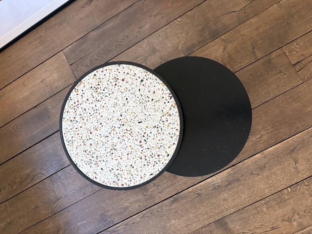 Mooie Bijzettafelset, Minder dan 55 cm, Gebruikt, Metaal of Aluminium, Rond
