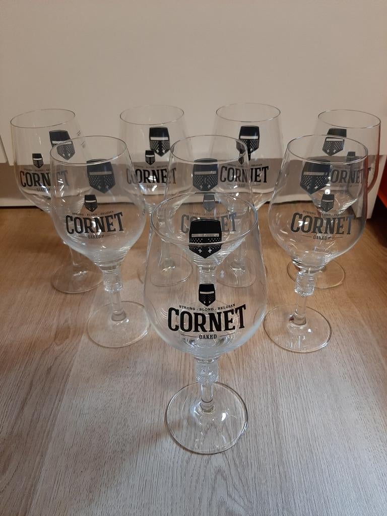 8 cornet bier glazen ook leuk voor cocktails, Ophalen of Verzenden