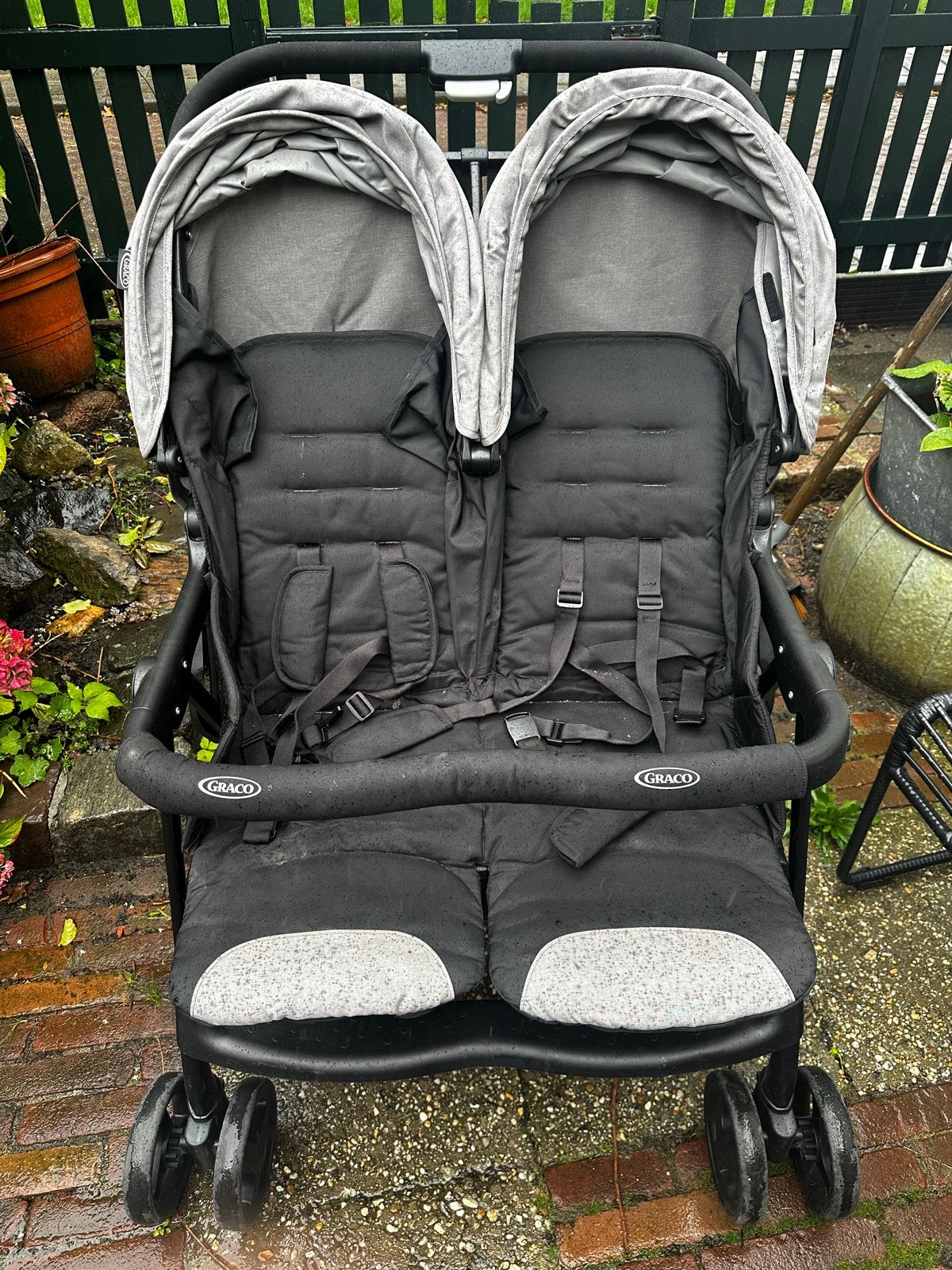 Inklapbare tweeling buggy van Graco, zo goed als nieuw, Duowagen, Zo goed als nieuw, Ophalen, Kinderwagen