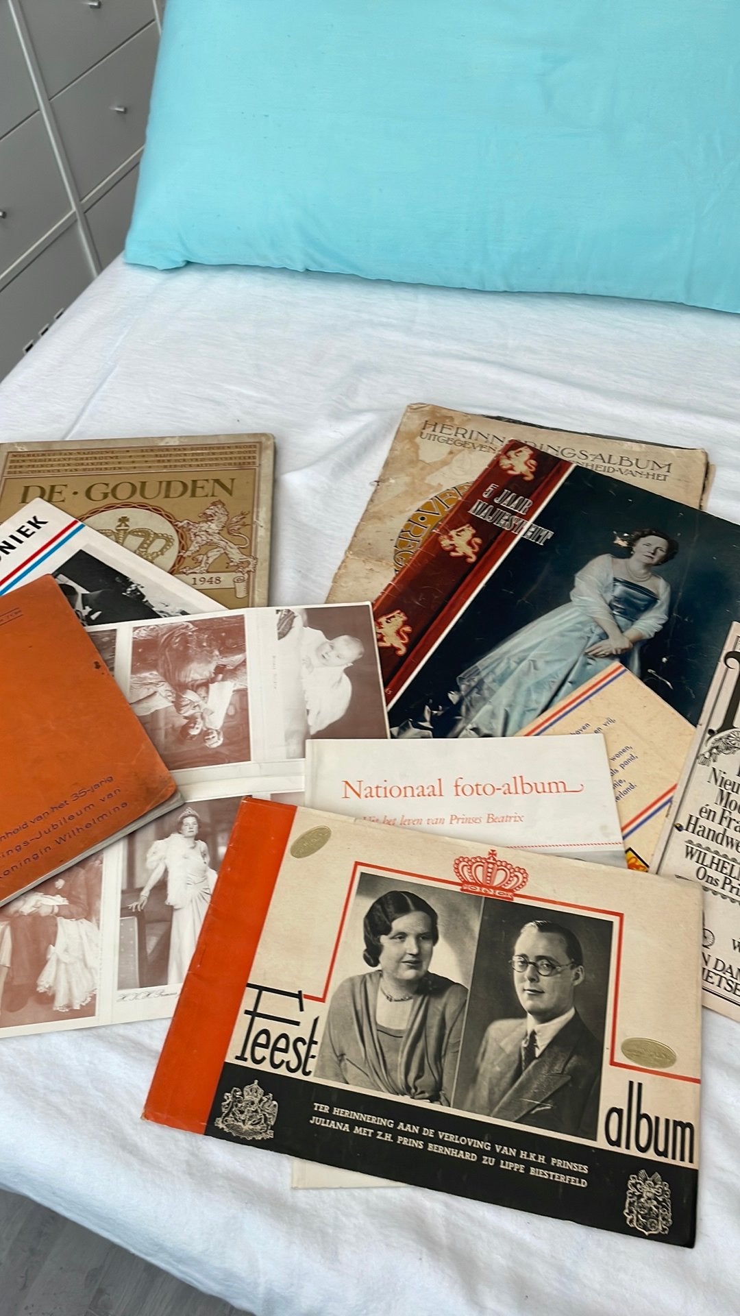 10 boeken/gidsen van koningshuis uit het verleden, Verzamelen, Ophalen, Gebruikt, Nederland, Tijdschrift of Boek