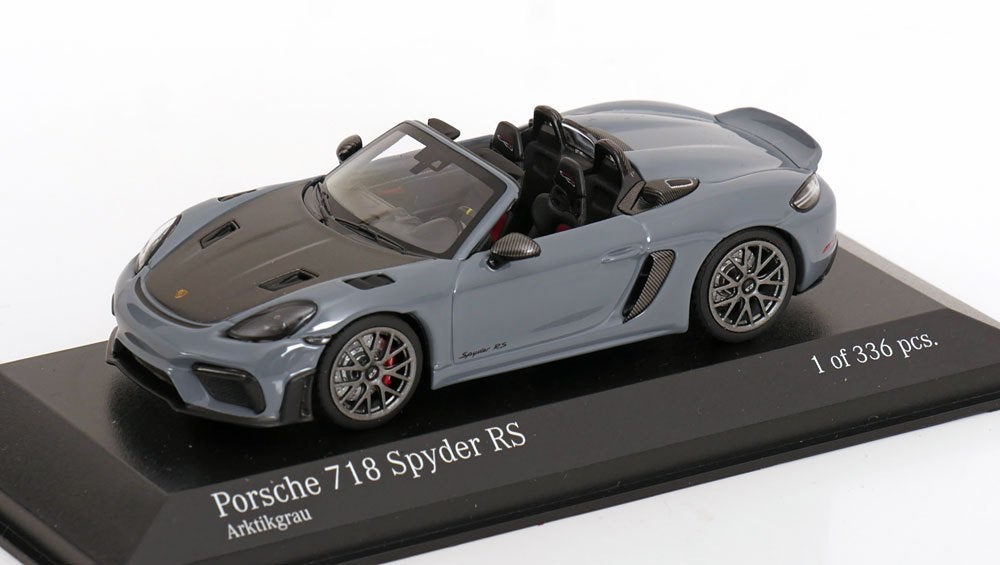 Porsche 718 Spyder RS 2023 "Weissach Package" Grijs 1-43 Min, Hobby en Vrije tijd, Modelauto's | 1:43, Minichamps, Tschuiten@hotmail.com
