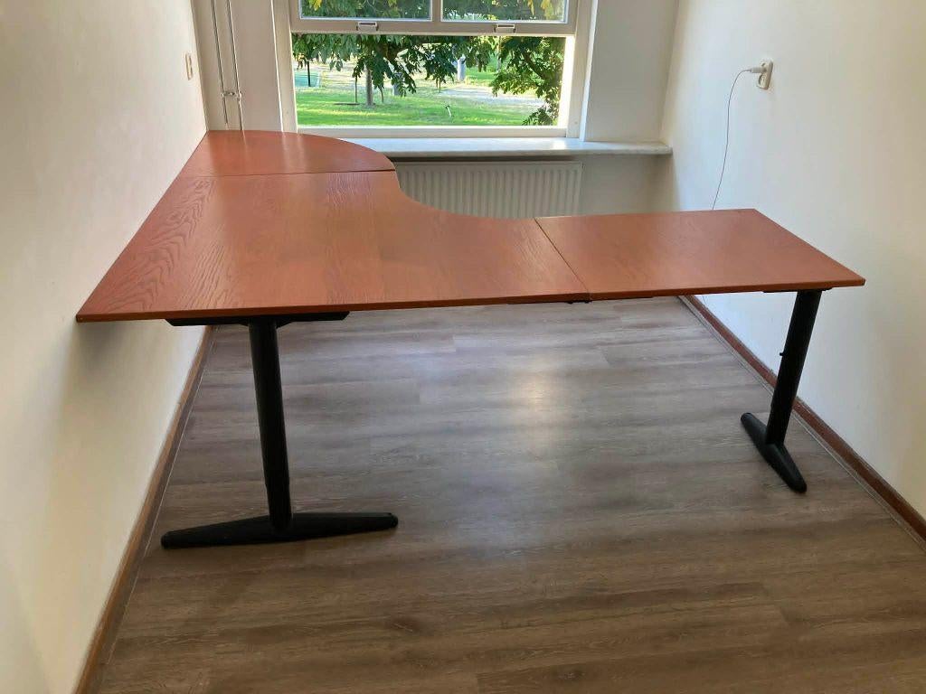 Hoekbureau & Opbergkast, Huis en Inrichting, Bureaus, Ophalen, Gebruikt, Hout, Met lades