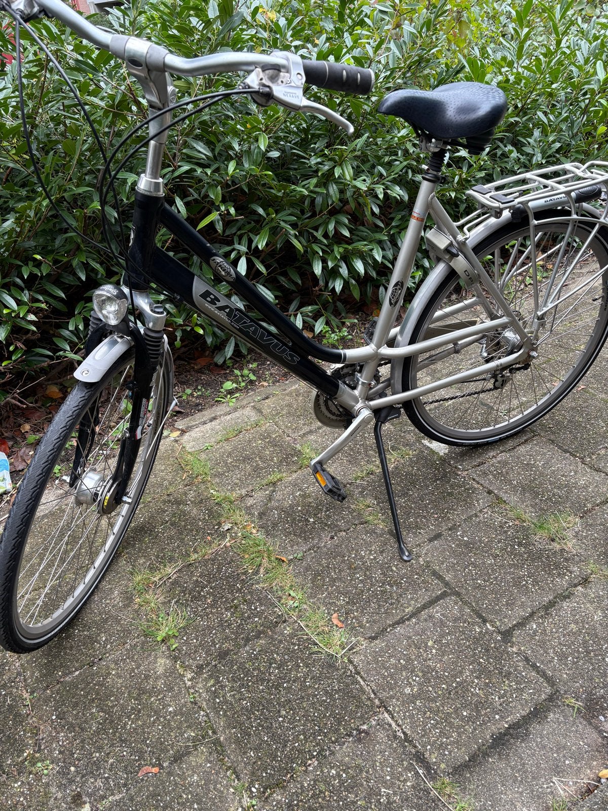 Batavus fiets - Damesfiets - Zwart/Zilver - Gebruikt, Velgrem, Versnellingen, Batavus, Ophalen of Verzenden