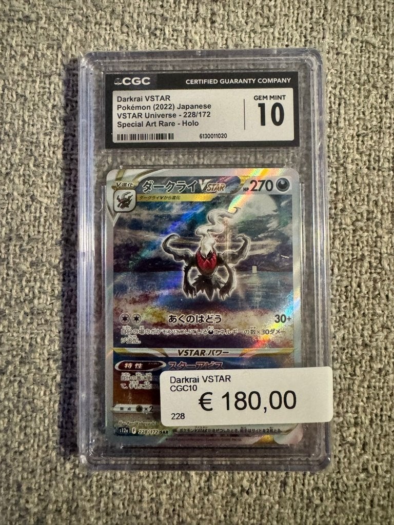 CGC 10 Darkrai Vstar Japanese 228, Ophalen of Verzenden, Zo goed als nieuw