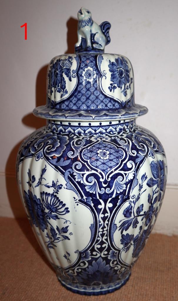 Delfts blauw 5 delig, Antiek en Kunst, Antiek | Keramiek en Aardewerk, Ophalen