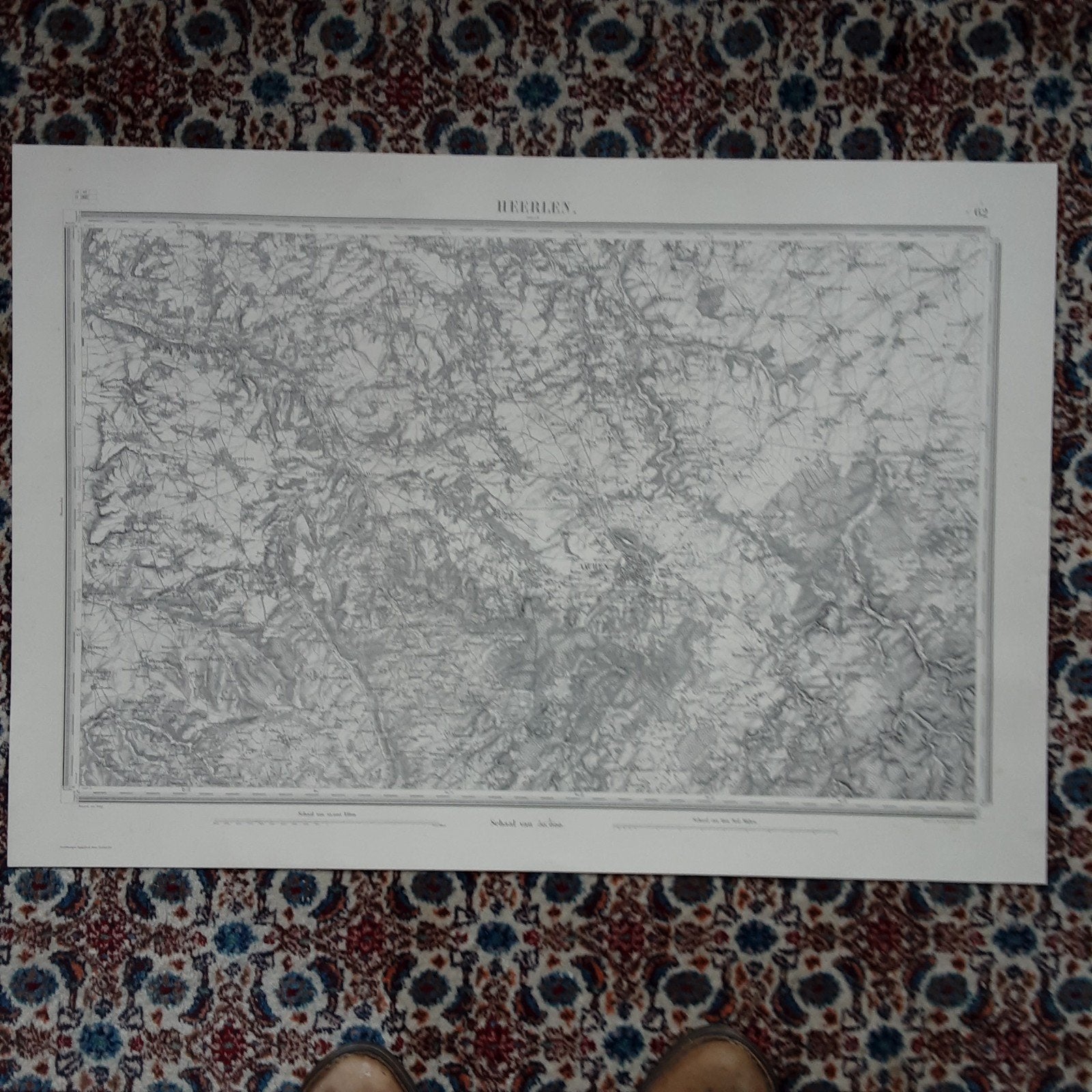 Topografische kaart,  schaal 1:50.000,  blad 62, uitg. 1864, Ophalen of Verzenden, 1800 tot 2000, Nederland, Landkaart