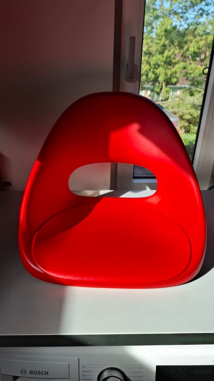 IKEA ELDBERGET bureaustoel zitting rood, Ophalen, Kunststof, Zo goed als nieuw, Modern