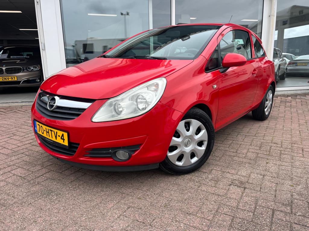 Opel Corsa 1.2 16v Enjoy Airco CV El.ramen 110.908km, Auto's, 40 €/maand, Zwart, 1229 cc, Origineel Nederlands