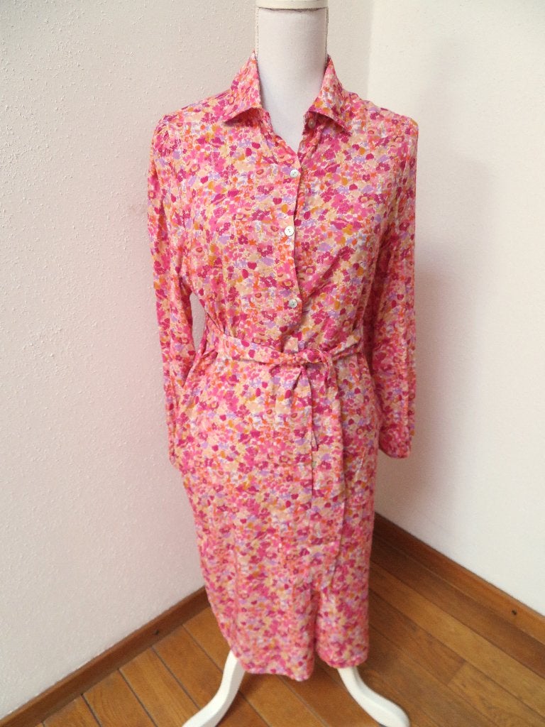 T22 AZZURRO hemdblouse jurk roze goud maat S 36, Azzurro, Nieuw, Ophalen of Verzenden, Knielengte
