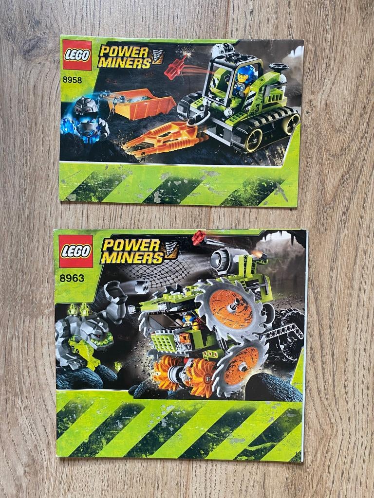 Lego Power Miners sets 8958 8963 boekjes bouwinstructies, Ophalen of Verzenden, Zo goed als nieuw, Losse stenen, Lego