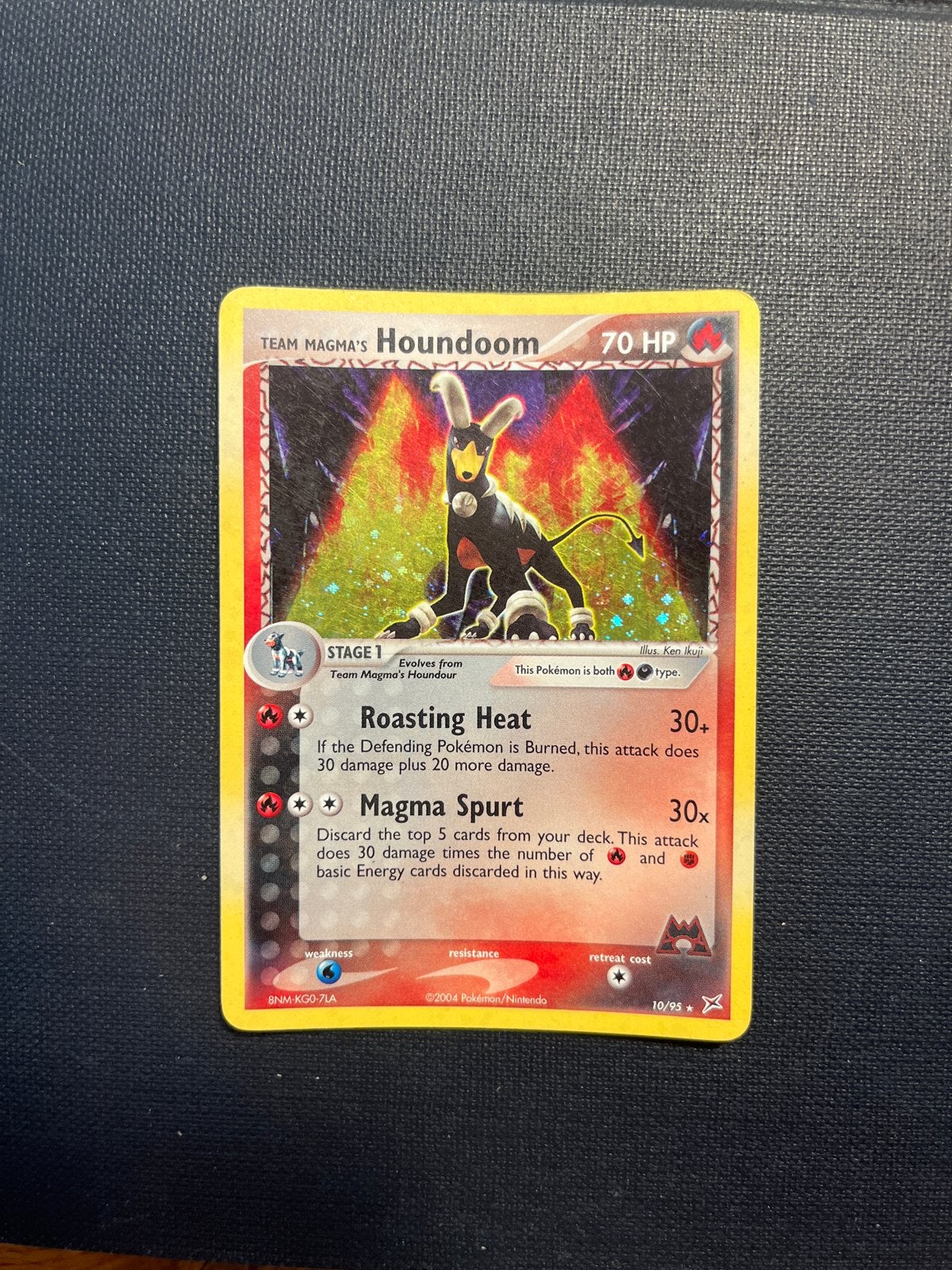 Team Magma's Houndoom Pokémon Kaart 10/95 Holo, Ophalen of Verzenden, Gebruikt, Losse kaart, Foil