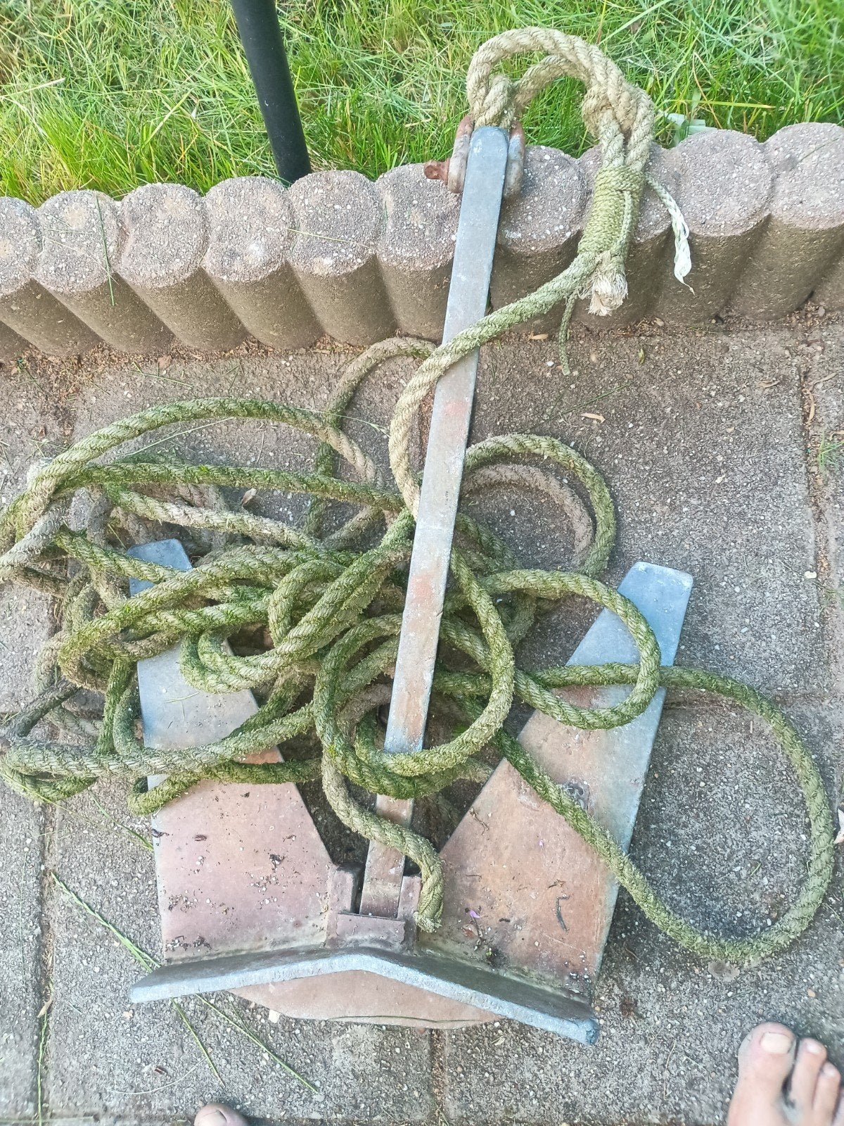 Schop anker 20kilo met 10m touw, Ophalen of Verzenden