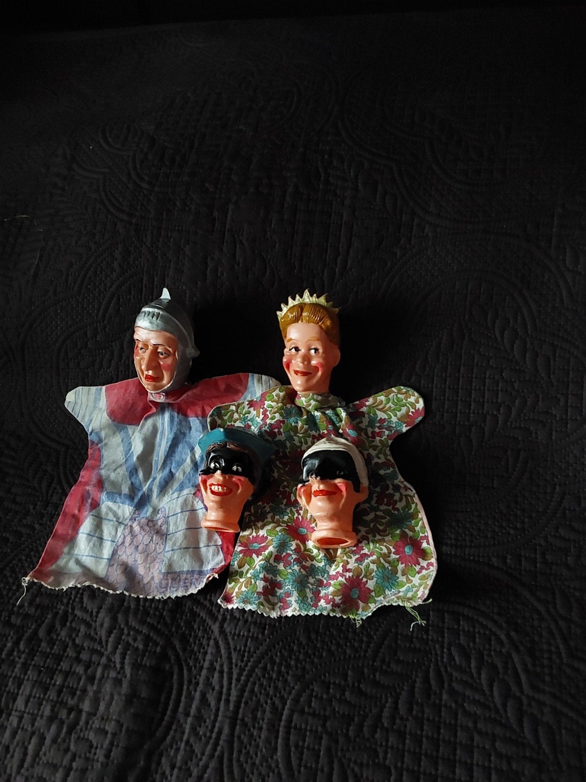 Vintage poppenkastpoppen - set van 4, Ophalen of Verzenden, Gebruikt, Overige typen