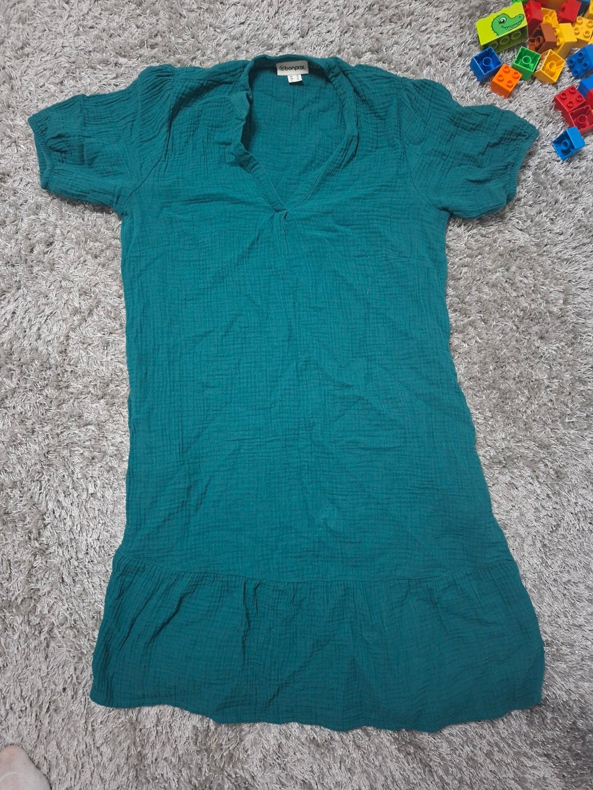 Groene jurk van Bonprix, maat 38, Maat 38/40 (M), Bonprix, Verzenden, Zo goed als nieuw