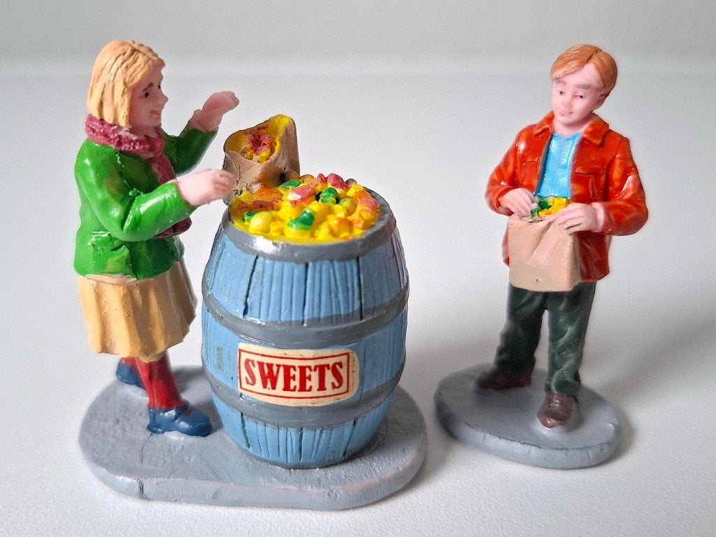 Kerst Snoep verkoop Kerstfiguren, Ophalen, Gebruikt