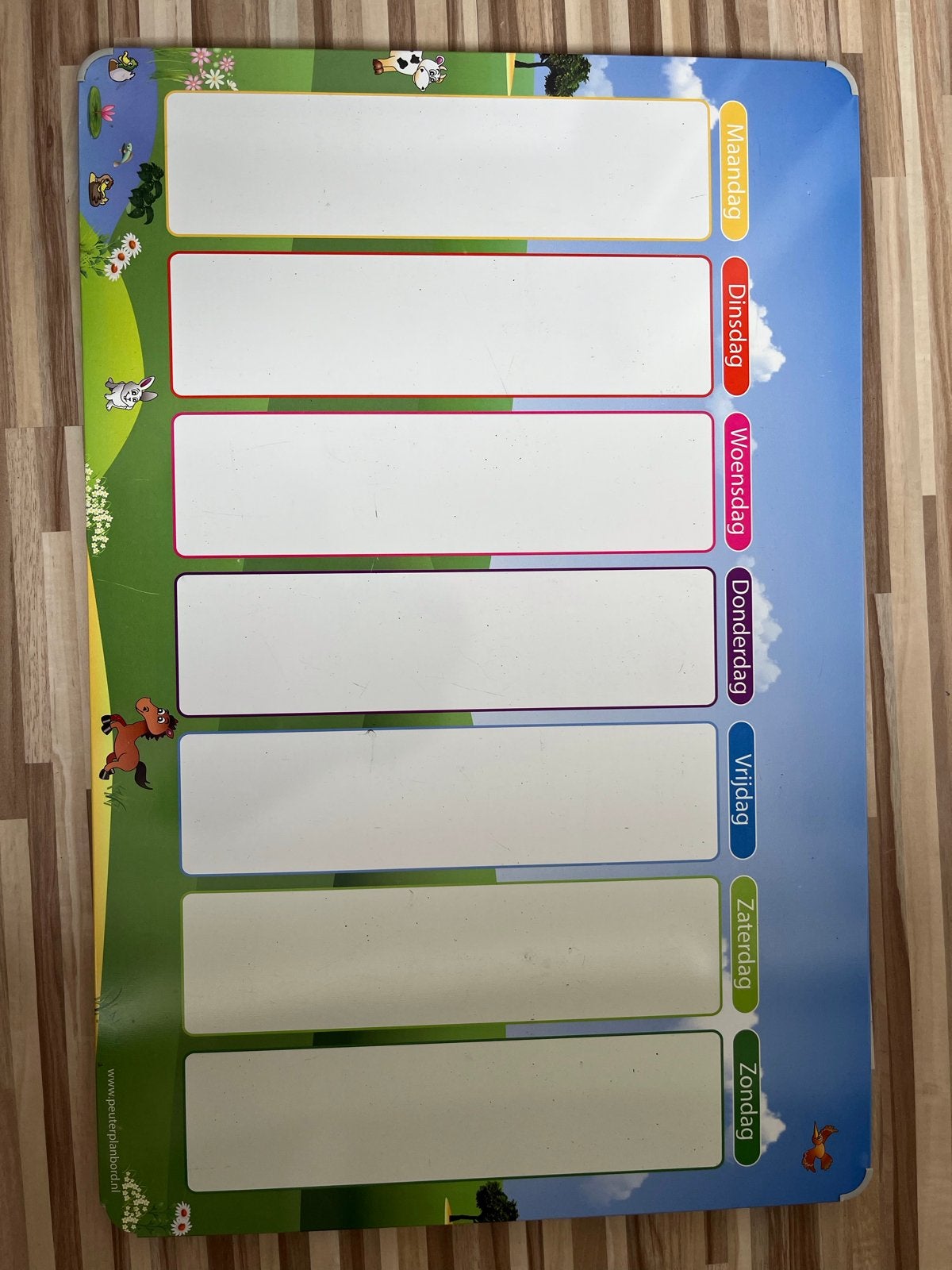 Magneetbord Prikbord met Magneetjes voor planbord dagen week, Ophalen, Gebruikt, Ontdekken