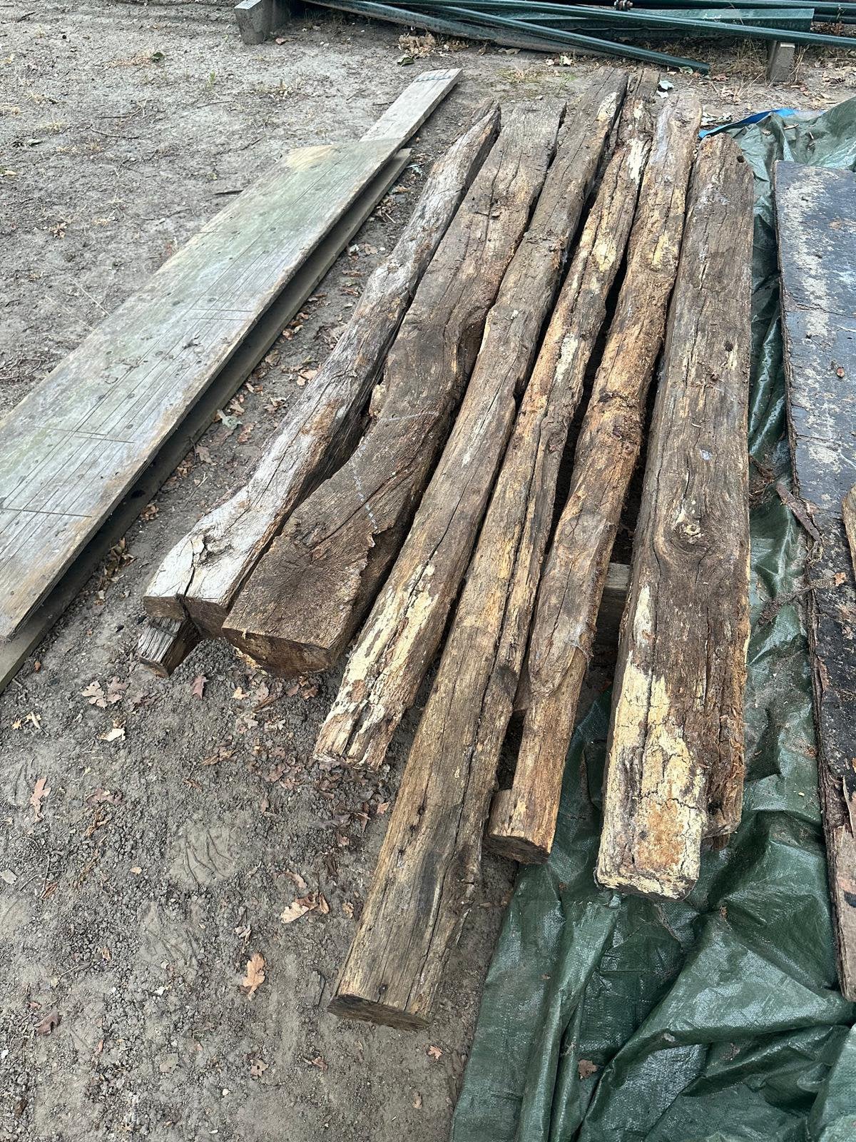 Eiken houten gebinten, Ophalen, Gebruikt, 180 tot 250 cm, Balken