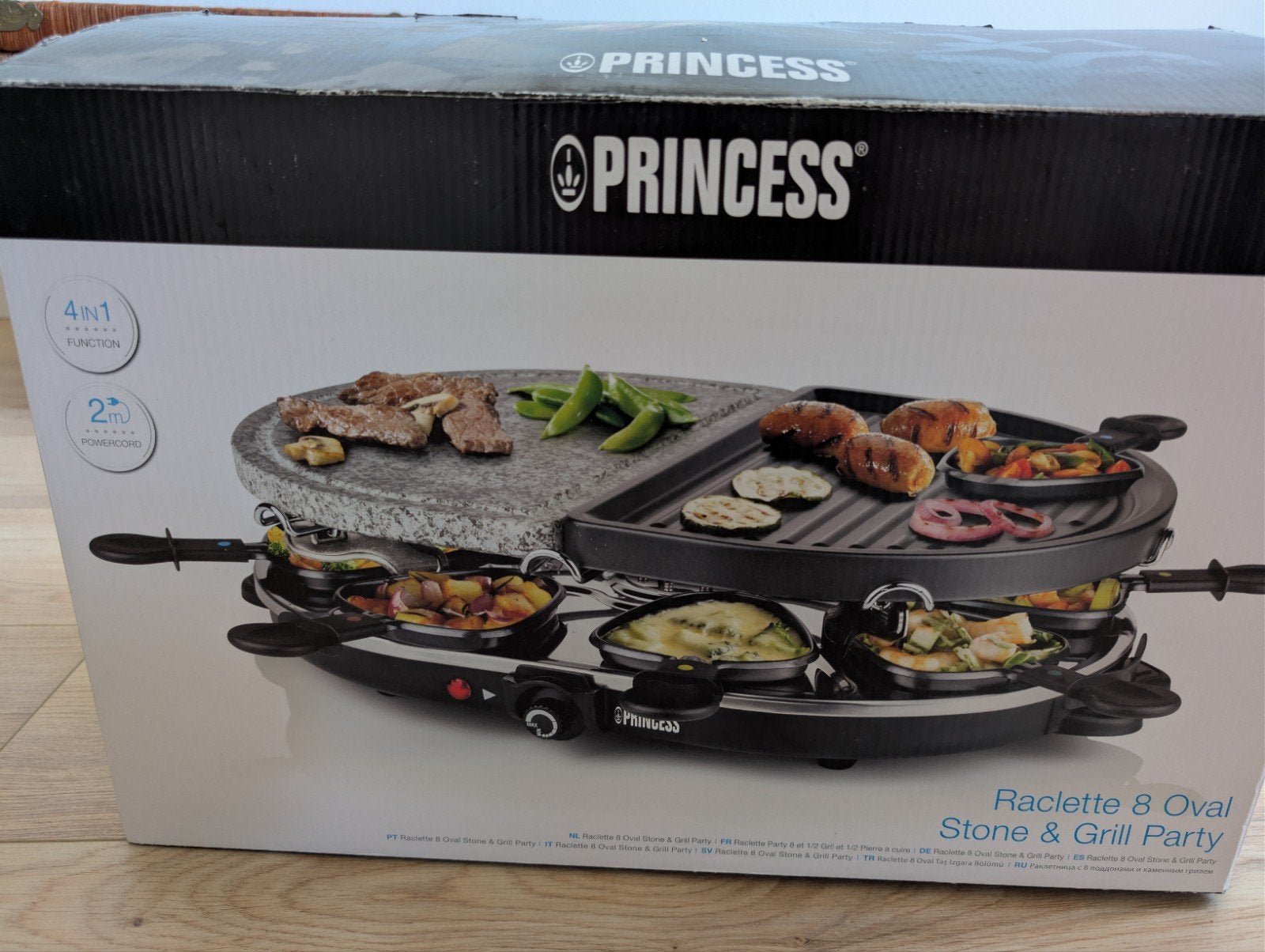 Princess Raclette 8 Oval Stone & Grill Party, Ophalen of Verzenden, Zo goed als nieuw, 4 t/m 7 personen